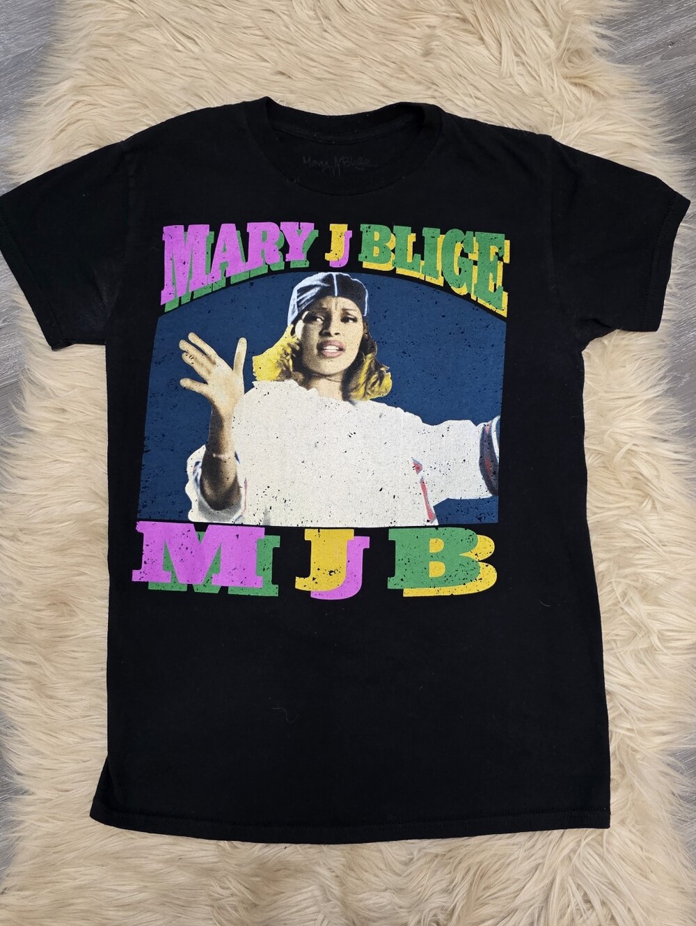 Mary J Blige Black Short Sleeve Graphic Tee Unisex Size Small